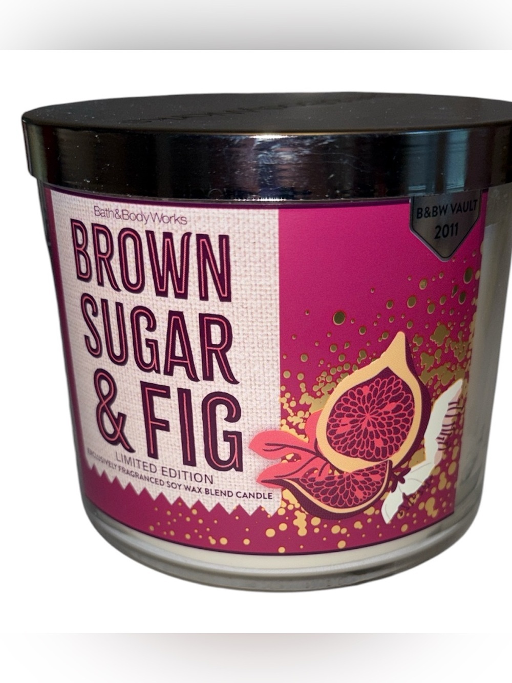 Bath & Body Works White Barn candle 14.5 oz 3 wick NEW Brown Sugar & Fig